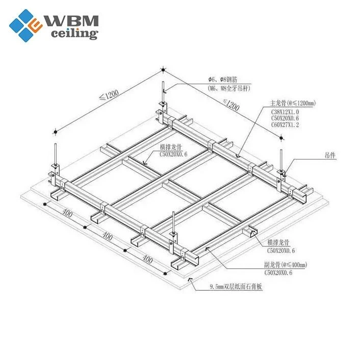 Thickened U-Type Main Runner Ceiling Drywall Profile factory